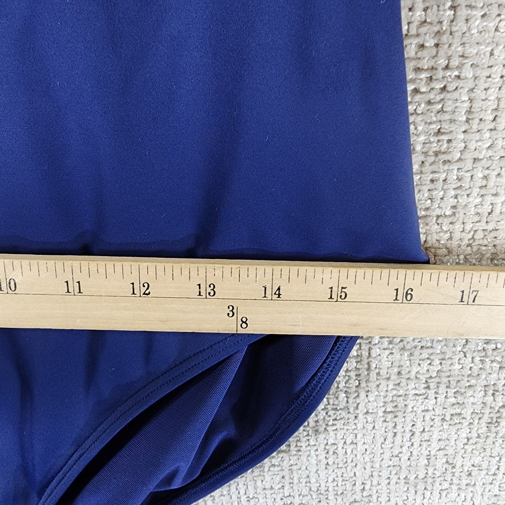Boden Kefalonia Halterneck Swimsuit Navy Yellow Womens 12R Colourblock One Piece - Picture 8 of 12